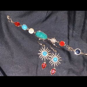 Chloe and Isabel earrings and bracelet set